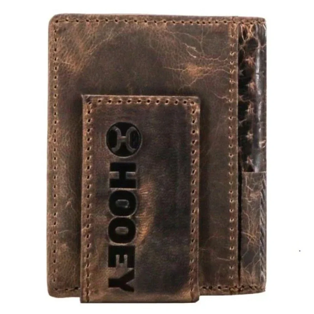 Hooey Liberty Roper Bifold Wallet Money Clip HFW003-BRBK Brown/Black New Box